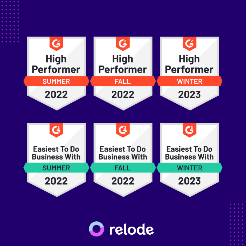 Relode G2 Badges & Awards for 2022